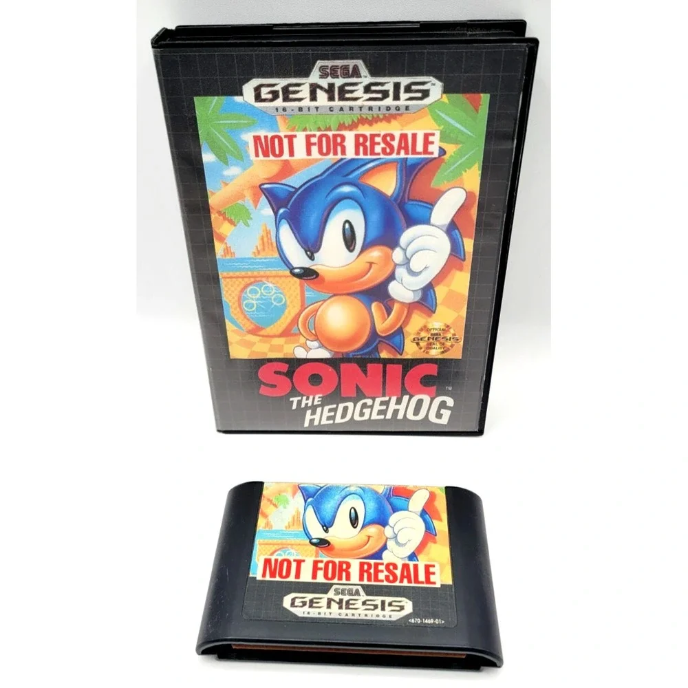 Sonic the Hedgehog 1‎ NOT FOR RESALE Sega Genesis Game Cartridge & Case